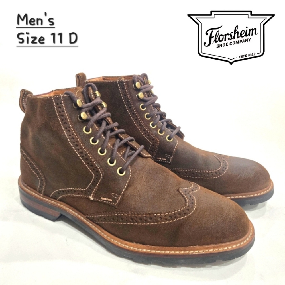 Florsheim Kilbourn LIMITED Lace-Up Wing Tip Chukka Boot Size 11 D